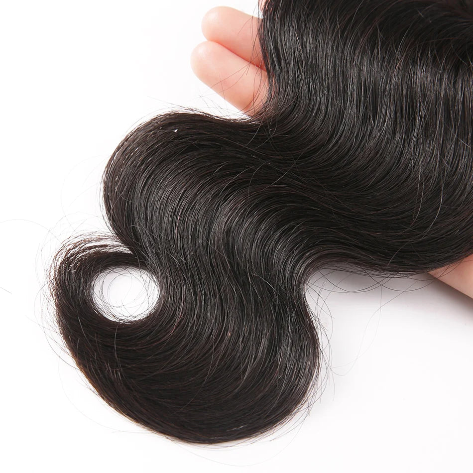 Rosabeauty 30 40 Inch Body Wave 3 4 Bundles Brazilian Remy 100% Unprocessed Human Hair Wavy Double Drawn Bundles Weave Extensions