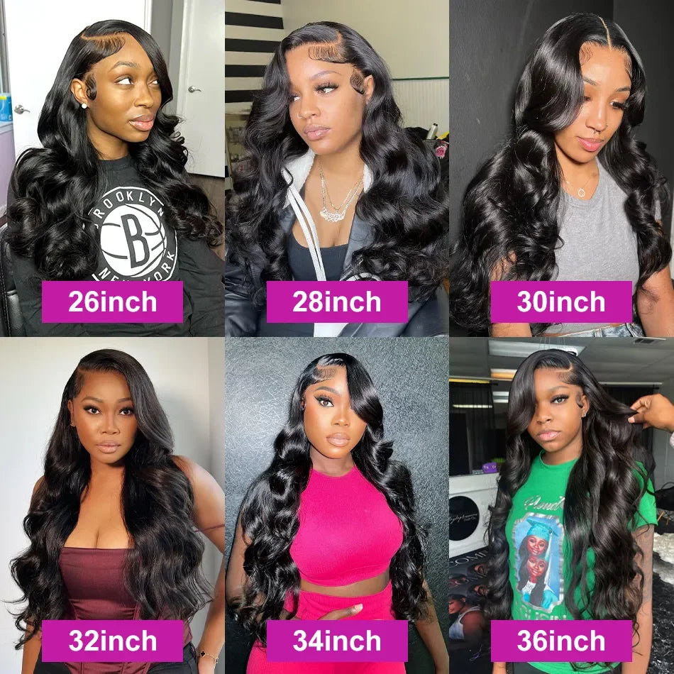 Rosabeauty 30 40 Inch Body Wave 3 4 Bundles Brazilian Remy 100% Unprocessed Human Hair Wavy Double Drawn Bundles Weave Extensions