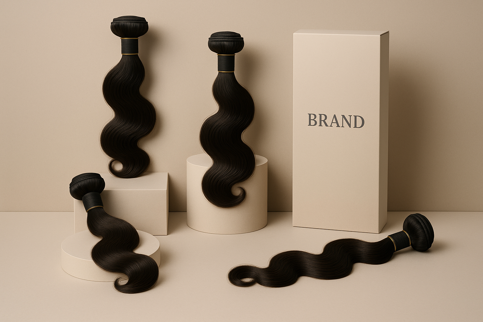 Corporate hair extensions brand presentation