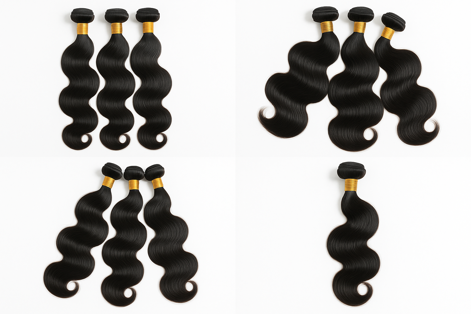 Hair extensions styling mockup