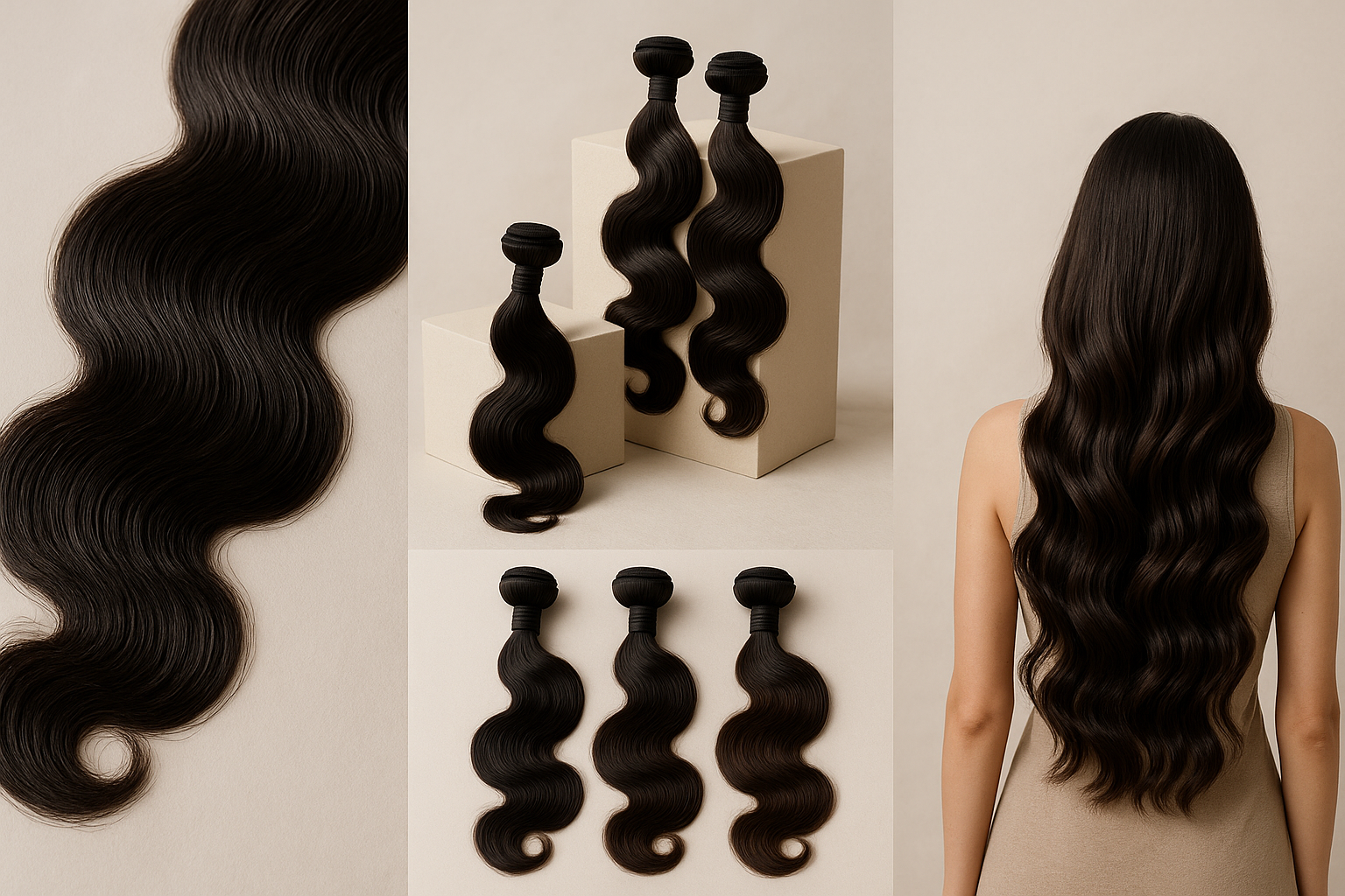 Hair extensions texture and styling variations